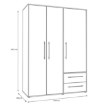 Forte Шкаф шириной 150 см с ящиками, дуб Artisan/белый, MKSS833-C830 - Home Club, изображение 6