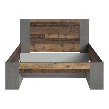 Forte Ліжко 140x200 см Clif Old – Wood Vintage/Бетон, CLFL1141-C546 - Home Club