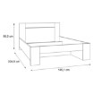 Forte Ліжко 140x200 см Clif Old – Wood Vintage/Бетон, CLFL1141-C546 - Home Club, зображення 4