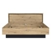Forte Двоспальне ліжко 180x200 см Trondheim Дуб Artisan/Дуб чорний, TDHL1182-C773 - Home Club, зображення 2