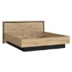Forte Двоспальне ліжко 180x200 см Trondheim Дуб Artisan/Дуб чорний, TDHL1182-C773 - Home Club, зображення 3