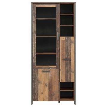 Forte Вітрина 90 см Clif Old – Wood Vintage/Бетон, CLFV721-C546 - Home Club