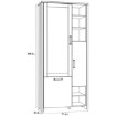 Forte Вітрина 90 см Clif Old – Wood Vintage/Бетон, CLFV721-C546 - Home Club, зображення 6