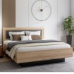 Forte Двуспальная кровать 160x200 см с ящиком для хранения Dalate, дуб «Катания»/черный, JLTL2162-M300A - Home Club