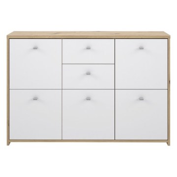 Forte Комод 115 см Best Chest, белый/дуб Artisan, SQNK233-C804 - Home Club