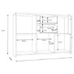Forte Комод 115 см Best Chest, белый/дуб Artisan, SQNK233-C804 - Home Club, изображение 8