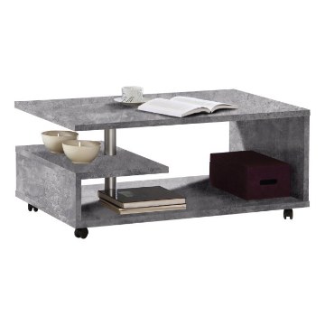 Forte Кофейный столик на колесиках 105x60 см Bailey, бетонный, BL1T01-U39 - Home Club