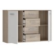 Forte Комода 120 см Antuza Білий/Дуб Сонома, NTU231-Q45F - Home Club, зображення 5