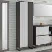 Forte Шкаф 70 см Quayle, цвет «Графит/Secret Grey», QXLS722-M732 - Home Club