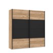 Forte Розсувна шафа 200 см Dalate Дуб Катанія/Чорний, DKSS32411-M267 - Home Club, зображення 4