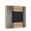 Forte Розсувна шафа 200 см Dalate Дуб Катанія/Чорний, DKSS32411-M267 - Home Club, зображення 5