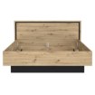 Forte Двоспальне ліжко 160x200 см Trondheim, дуб Artisan/чорний дуб, TDHL1162-C773 - Home Club, зображення 2