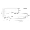 Forte Двоспальне ліжко 160x200 см Trondheim, дуб Artisan/чорний дуб, TDHL1162-C773 - Home Club, зображення 6