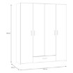 Forte Шафа 160 см із шухлядами Econobox, біла, ECBS842-120 - Home Club, зображення 6