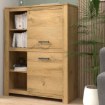 Forte Низька широка шафа, частково закрита, Havanna, дуб зі старінням, HVNS421R-D67 - Home Club