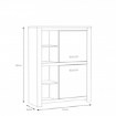 Forte Низька широка шафа, частково закрита, Havanna, дуб зі старінням, HVNS421R-D67 - Home Club, зображення 4