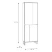 Forte Шафа 70 см Quayle Графіт/Secret Grey, QXLS721-M732 - Home Club, зображення 6