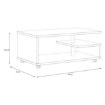 Forte Кофейный столик на колесиках 105x60 см Bailey, белый, BL1T01-120 - Home Club, изображение 4