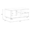 Forte Кофейный столик на колесиках 105x60 см Bailey, белый, BL1T01-120 - Home Club, изображение 5