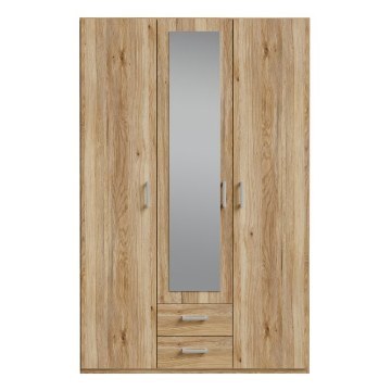 Forte Шкаф с зеркалом и ящиками, 130 см, Econobox 2, дуб Mauvella, ECBS931-D108 - Home Club