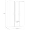 Forte Шкаф с зеркалом и ящиками, 130 см, Econobox 2, дуб Mauvella, ECBS931-D108 - Home Club, изображение 6