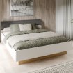 Forte Двоспальне ліжко 180x200 см Mayacus Білий/Дуб Mauvella, JCKL2182-M949 - Home Club, зображення 2