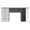 Forte Письменный стол 145x60 см с 4 ящиками и тумбой, белый/бетонный, MT926-C264 - Home Club, изображение 3