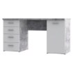Forte Письменный стол 145x60 см с 4 ящиками и тумбой, белый/бетонный, MT926-C264 - Home Club, изображение 6