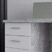 Forte Письменный стол 145x60 см с 4 ящиками и тумбой, белый/бетонный, MT926-C264 - Home Club, изображение 9
