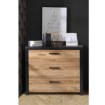 Forte Комод с 3 ящиками Dalate, дуб «Катания»/чёрный, DQLK211-M265 - Home Club