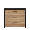 Forte Комод с 3 ящиками Dalate, дуб «Катания»/чёрный, DQLK211-M265 - Home Club, изображение 2