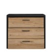 Forte Комод с 3 ящиками Dalate, дуб «Катания»/чёрный, DQLK211-M265 - Home Club, изображение 3