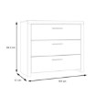 Forte Комод с 3 ящиками Dalate, дуб «Катания»/чёрный, DQLK211-M265 - Home Club, изображение 8