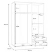 Forte Шафа 150 см із шухлядами, дуб Artisan, MKSS833-D78 - Home Club, зображення 7