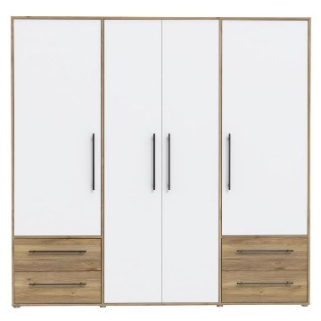 Forte Шафа 210 см з висувними ящиками, дуб «Маувелла»/білий, MKSS846-M680 - Home Club