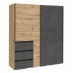 Forte Шкаф-купе 170 см с ящиками Winn 2, дуб Artisan/бетон, W2QS823E71-C752 - Home Club, изображение 4