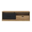 Forte Тв-тумба 160 см Kaszimiro Дуб Waterford/Чорний, KZMT221L-M328 - Home Club, зображення 2