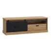 Forte Тв-тумба 160 см Kaszimiro Дуб Waterford/Чорний, KZMT221L-M328 - Home Club, зображення 4