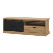 Forte Тв-тумба 160 см Kaszimiro Дуб Waterford/Чорний, KZMT221L-M328 - Home Club, зображення 6