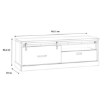 Forte Тв-тумба 160 см Kaszimiro Дуб Waterford/Чорний, KZMT221L-M328 - Home Club, зображення 8
