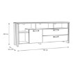 Forte Вінтажна шафа для телевізора в стилі лофт, 160 см, Clif Old – Wood Vintage/Beton, CLFT235-C546 - Home Club, зображення 5