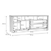Forte Вінтажна шафа для телевізора в стилі лофт, 160 см, Clif Old – Wood Vintage/Beton, CLFT235-C546 - Home Club, зображення 6