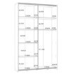 Forte Розсувна шафа 120 см Ozzula, біла, OZLS62237-120 - Home Club, зображення 7