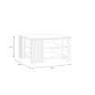 Forte Кавовий столик з ламелями 80x80 см Joakimis Дуб Mauvella/Чорний, CFTT5150-M682 - Home Club, зображення 3