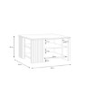 Forte Кавовий столик з ламелями 80x80 см Joakimis Дуб Mauvella/Чорний, CFTT5150-M682 - Home Club, зображення 4