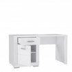 Forte Білий письмовий стіл 140x70 см із шухлядою та шафкою Snow, SNWB21-C50 - Home Club, зображення 3