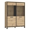 Forte Вітрина 120 см Trondheim Дуб Artisan/Дуб чорний, TDHV623-C773 - Home Club, зображення 6
