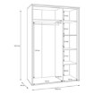 Forte Шафа 130 см Wexlin Пісочний/Дуб Mauvella, WEXS831-M820 - Home Club, зображення 9