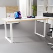 Forte Письмовий стіл 160x75 см Keflavik, білий / дуб Artisan, KFLB422-M897 - Home Club