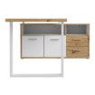 Forte Письмовий стіл 160x75 см з комодом Keflavik, білий / дуб Artisan, KFLB141-C881 - Home Club, зображення 2